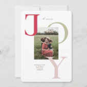 Kleurrijke Big Joy Christmas Kaart (Voorkant)