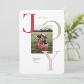 Kleurrijke Big Joy Christmas Kaart (Staand voorkant)