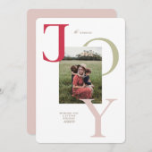 Kleurrijke Big Joy Christmas Kaart (Voorkant / Achterkant)