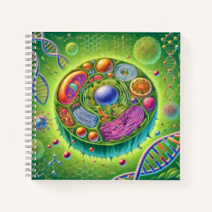 Kleurrijke Biologie Illustratie voor Wetenschapsli Notitieboek