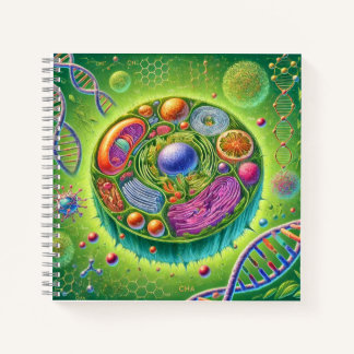 Kleurrijke Biologie Illustratie voor Wetenschapsli Notitieboek