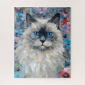 Kleurrijke Birman Cat Legpuzzel (Verticaal)