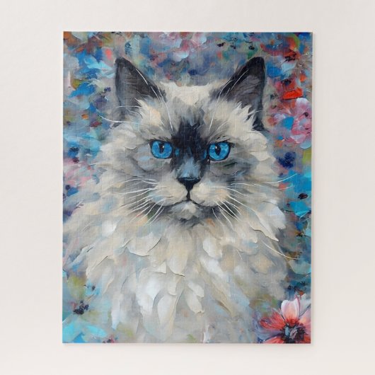 Kleurrijke Birman Cat Legpuzzel (Verticaal)