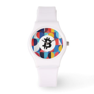 Kleurrijke Bitcoin Horloge