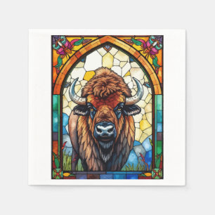 Kleurrijke Bizon Buffalo Cottagecore Rustieke Prin Servet