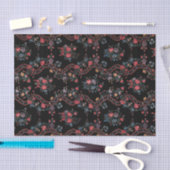 Kleurrijke Black Boho Floral Tissuepapier (Craft)