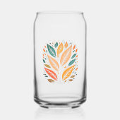 Kleurrijke bladeren blikvorm glas (Achterkant)