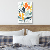 Kleurrijke bladeren canvas afdruk (Insitu (Slaapkamer))