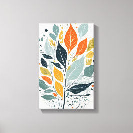 Kleurrijke bladeren canvas afdruk