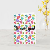 Kleurrijke bladeren Dank u Wenskaart Kaart (Gele Bloem)