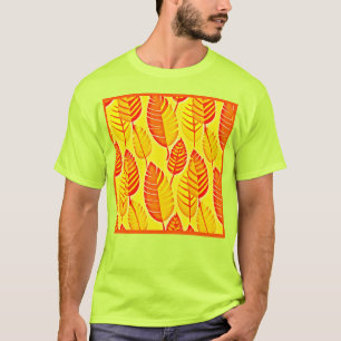 Kleurrijke bladeren elegantie patroon t-shirt