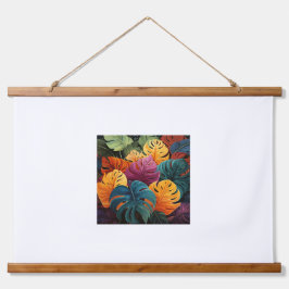 Kleurrijke bladeren Hout Topped wandtapijt Hangend Wandkleed