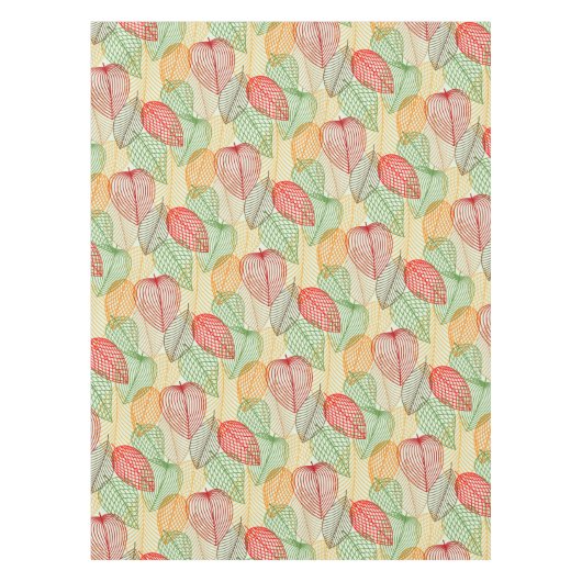 Kleurrijke bladeren in een modern design tafelkleed (Voorkant)