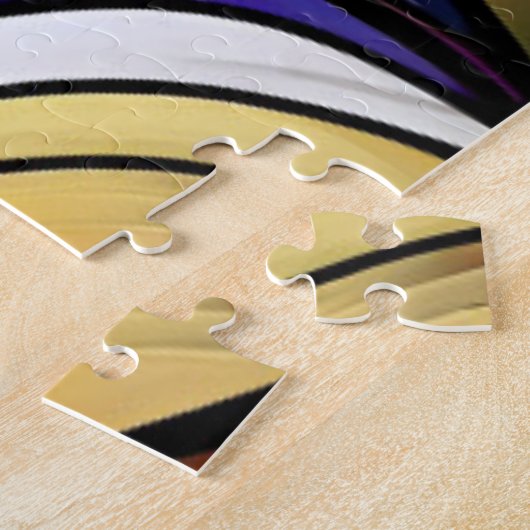 Kleurrijke bladeren in Glas in lood Kijk Legpuzzel (Zijkant)