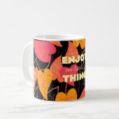 Kleurrijke bladeren koffiemok (Voorkant links)