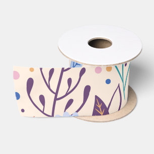 Kleurrijke bladeren Modern Foliage Patroon Lint
