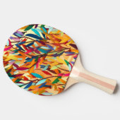 Kleurrijke bladeren tafeltennisbatje (Zijkant)