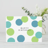 Kleurrijke Blank Happy Birthday Kaart (Staand voorkant)