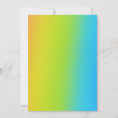 Kleurrijke Blank Rainbow Sjabloon, Creëer uw eigen Aankondiging (Achterkant)