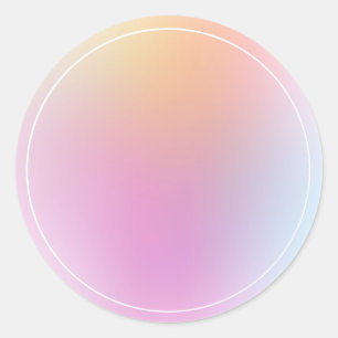 Kleurrijke Blank Sjabloon Trendy Elegant Modern Ronde Sticker