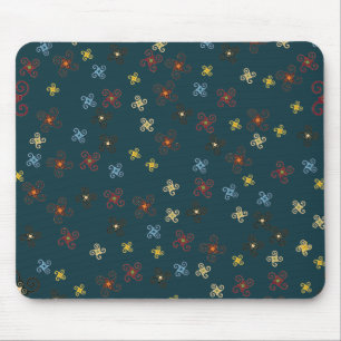 Kleurrijke Blauw Rood Groen Geel Bruin Pinwheels Muismat