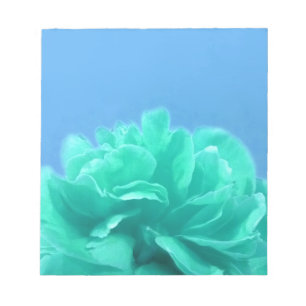 Kleurrijke blauwe groene Floral Notitieblok