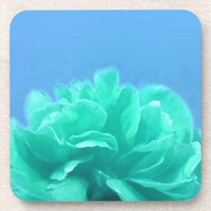 Kleurrijke blauwe groene Floral Onderzetter