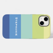 Kleurrijke Blauwe Groene Gele Abstracte Streepjesn Case-Mate iPhone Case (Achterkant (horizontaal))