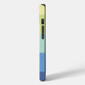 Kleurrijke Blauwe Groene Gele Abstracte Streepjesn Case-Mate iPhone Case (Achterkant / Links)