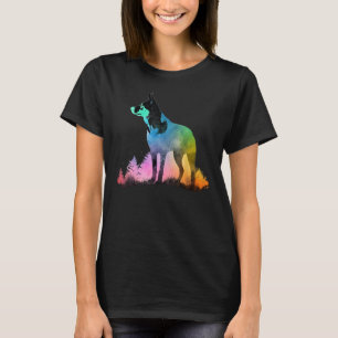 Kleurrijke Blauwe Heeler Natuur Australische Rundv T-shirt