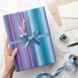 Kleurrijke Blauwe Paarse Modeshow Geïnspireerde St Cadeaupapier