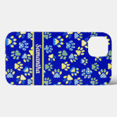 Kleurrijke blauwe poten gepersonaliseerd Case-Mate iPhone case (Achterkant (horizontaal))