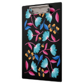 Kleurrijke blauwe roze folkflorale kunst klembord (Links)