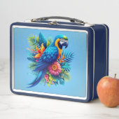 Kleurrijke, blauwe tropische ara (In situ)