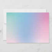 Kleurrijke Blauwe Typografie 2025 Afstuderen Foto Aankondiging (Achterkant)