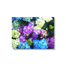 Kleurrijke Blauwe Witte Bloemen Canvas Canvas Prin