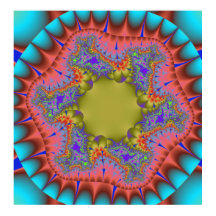 Kleurrijke Blauwgroen, Roze en Groene Fractal