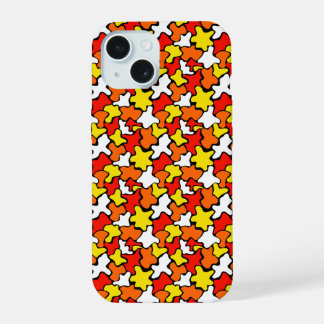 Kleurrijke blob over de volledige afdruk hoesje ip iPhone 15 hoesje