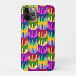 Kleurrijke bloederige ogen pop kunst oerwoud iPhone 11 pro hoesje
