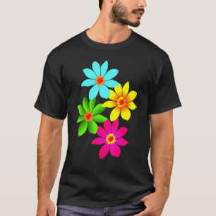 Kleurrijke Bloeiende Bloem Bloeit Bloesems Tuin Zo T-shirt