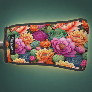 Kleurrijke Bloeiende Cactus Persoonlijk Golfheadcover
