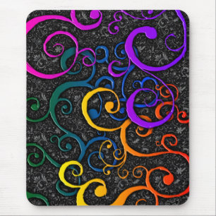 Kleurrijke bloeiende patroon mousepad muismat