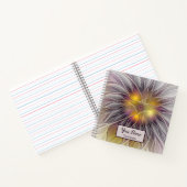 Kleurrijke Bloem, Abstracte Fractale Naam Notitieboek (Binnen)
