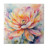 Kleurrijke Bloem Keramische Tegel Tegeltje (Voorkant)