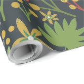 Kleurrijke bloem naadloze patroonbloemen en verlat cadeaupapier (Rol Hoek)