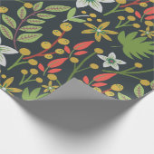 Kleurrijke bloem naadloze patroonbloemen en verlat cadeaupapier (Hoek)