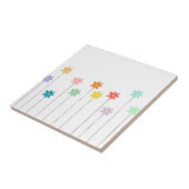 kleurrijke bloem tegeltje (Zijkant)