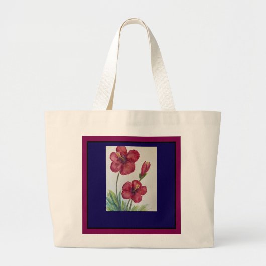 Kleurrijke Bloem Tote Tas (Voorkant)