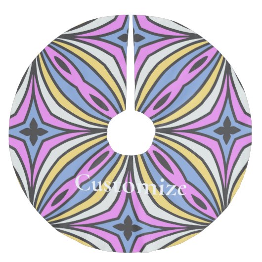 Kleurrijke Bloemblaadjes Thunder_Cove Kerstboom Rok (Voorkant)