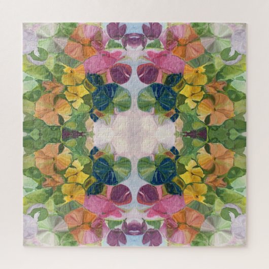 Kleurrijke bloemblaadjes Waterverf Patroon Schilde Legpuzzel (Verticaal)